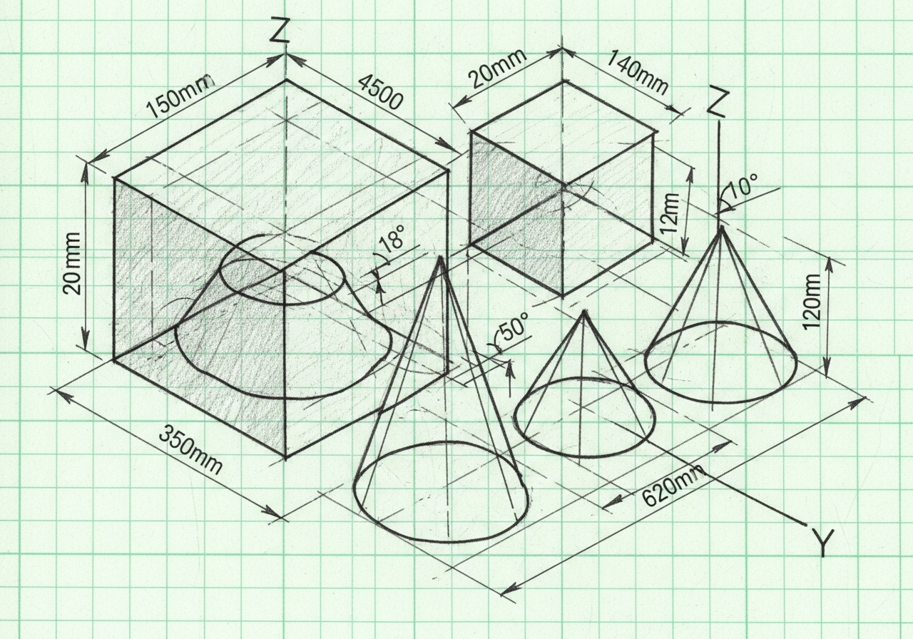 Пример технического чертежа из курса